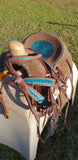 14", 15", 16" Double T Roughout Barrel Style Saddle Set. - Country Scene Saddlery and Pet Supplies