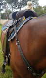 CSS Chocolate with turquoise bling detail and tooling. - Country Scene Saddlery and Pet Supplies