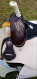 14",15",16" Circle S Barrel saddle set with feather tooling. - Country Scene Saddlery and Pet Supplies