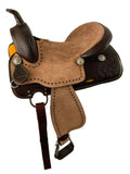 16" Dark Oil Pleasure style saddle set (Semi QH) - Country Scene Saddlery and Pet Supplies