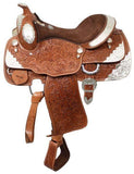 New! *16" Fully tooled Double T show saddle. - Country Scene Saddlery and Pet Supplies