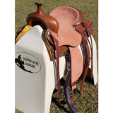 Double S 2 Tone Combination Ranch Saddle, Cutter. 6.5 inch wide - Country Scene Saddlery and Pet Supplies