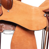 Double S 2 Tone Combination Ranch Saddle, Cutter. 6.5 inch wide - Country Scene Saddlery and Pet Supplies