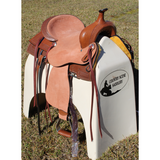 Double S 2 Tone Combination Ranch Saddle, Cutter. 6.5 inch wide - Country Scene Saddlery and Pet Supplies