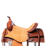Double S 2 Tone Combination Ranch Saddle, Cutter. 6.5 inch wide - Country Scene Saddlery and Pet Supplies
