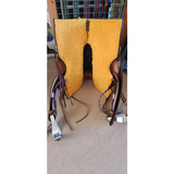 Double S 2 Tone Combination Ranch Saddle, Cutter. 6.5 inch wide - Country Scene Saddlery and Pet Supplies