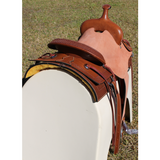 Double S 2 Tone Combination Ranch Saddle, Cutter. 6.5 inch wide - Country Scene Saddlery and Pet Supplies