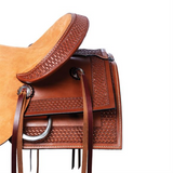 Double S 2 Tone Combination Ranch Saddle, Cutter. 6.5 inch wide - Country Scene Saddlery and Pet Supplies