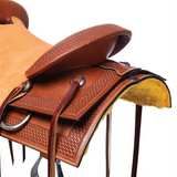 Double S 2 Tone Combination Ranch Saddle, Cutter. 6.5 inch wide - Country Scene Saddlery and Pet Supplies