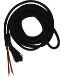 23' round nylon braided mecate reins with leather ends. - Country Scene Saddlery and Pet Supplies