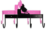244281-3 4 Hook tack rack with barrel horse design. - Country Scene Saddlery and Pet Supplies
