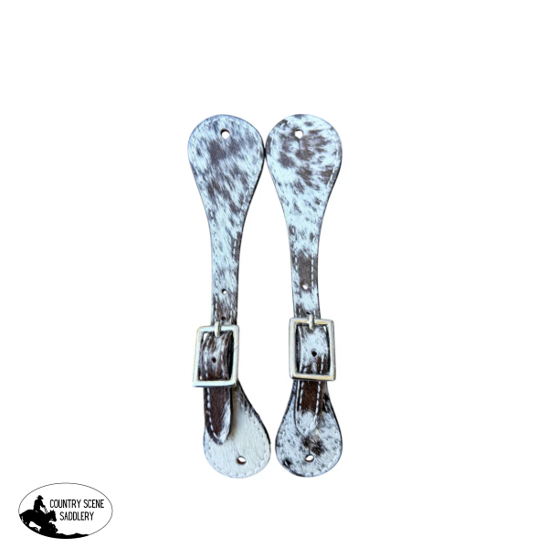 New! 31008 Leather Hair on Cowhide Youth / Ladies Spur Straps spur strap