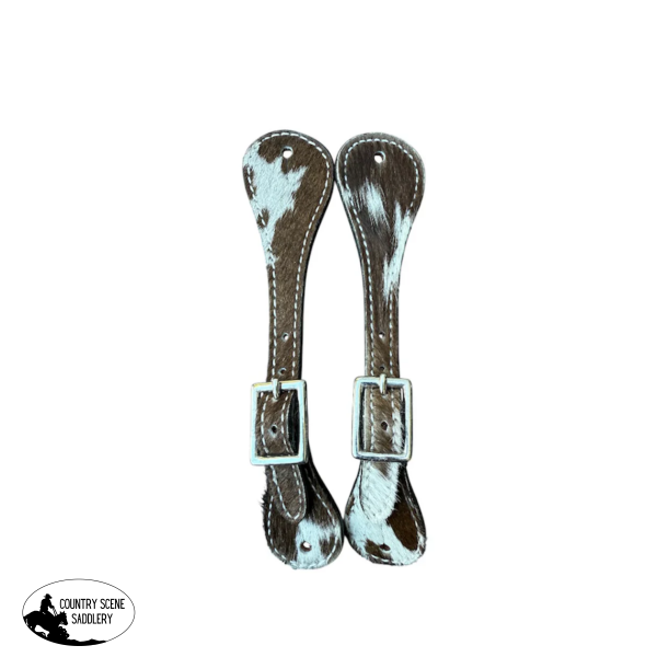 New! 31008E Leather Hair on Cowhide Youth / Ladies Spur Straps spur strap
