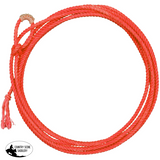 New! 5/16’’ x 20’ Nylon Kid Rope with Hand Sewn Leather Burner - Orange - Rodeo Products