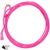 New! 5/16’’ x 20’ Nylon Kid Rope with Hand Sewn Leather Burner - Pink - Rodeo Products