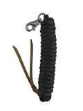5/8" X 14' leather end nylon pro braid training lead - Country Scene Saddlery and Pet Supplies