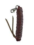 5/8" X 14' leather end nylon pro braid training lead - Country Scene Saddlery and Pet Supplies