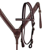 New1 Leather buck stitched headstall and breastcollar. - Country Scene Saddlery and Pet Supplies