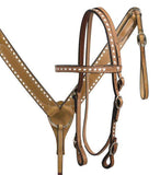 New1 Leather buck stitched headstall and breastcollar. - Country Scene Saddlery and Pet Supplies