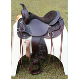 New! 6808 OYSTER CREEK TRAIL - Chocolate Suede - Western Saddles