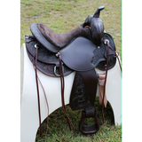 New! 6808 OYSTER CREEK TRAIL - Chocolate Suede - Western Saddles