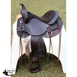 New! 6808 OYSTER CREEK TRAIL - Chocolate Suede - Western Saddles