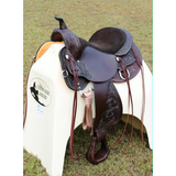 New! 6808 OYSTER CREEK TRAIL - Chocolate Suede - Western Saddles