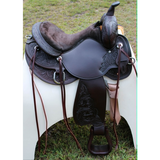 New! 6808 OYSTER CREEK TRAIL - Chocolate Suede - Western Saddles