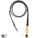 New! 6ft Braided Leather Bull Whip with Wooden Handle 6 foot whips
