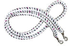 7' braided cotton multi-colored softy contest rein with heavy duty snaps. - Country Scene Saddlery and Pet Supplies