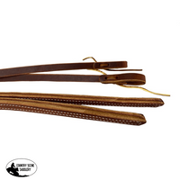 New! 78 X 1/2 Double Stitched Harness Leather Weighted Split Reins. Made In The Usa. Western Reins