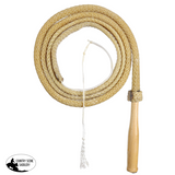 New! 8 Ft Waxed Braided Bull Whip - Made in USA - Country Scene Saddlery and Pet Supplies