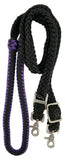 8ft Nylon braided roping reins - Country Scene Saddlery and Pet Supplies