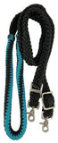 8ft Nylon braided roping reins - Country Scene Saddlery and Pet Supplies