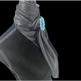A8014 - Silk Black Rawhide Wild Rag Cowboy Scarf Neck Scarfs
