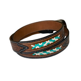 New! A8463C - Kava Leather Hand Carved Western Belt- - Western belts
