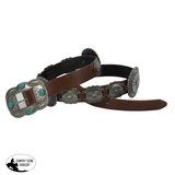 New! A8762 - Concho Turquoise Western Belt - One Size Fits Most - Western belts