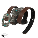 New! A8762 - Concho Turquoise Western Belt - One Size Fits Most - Western belts