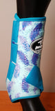 Aqua and Purple Feather Boots. - Country Scene Saddlery and Pet Supplies