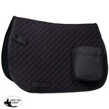New! Australian Outrider Pocket Saddle Pad Black - Farrier