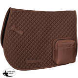 New! Australian Outrider Pocket Saddle Pad Brown - Farrier