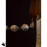 New! Aztec Concho Belt / SILVER