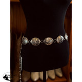 New! Aztec Concho Belt / SILVER