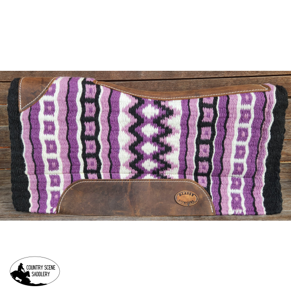 28X30 Barrel Style Purple Colored Memory Felt Bottom Saddle Pad. Klassy Cowgirl Pet Supplies