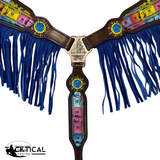 New! BENJIS LEATHER FRINGE BREASTCOLLAR - Country Scene Saddlery and Pet Supplies