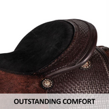 New! Billy Royal® Basketweave Tooled Roughout Saddle - Country Scene Saddlery and Pet Supplies