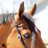 New!Billy Royal® Black Leather Rolled One Ear Headstall - Country Scene Saddlery and Pet Supplies