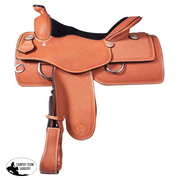 New! Billy Royal® Classic Basketweave Square Skirt Western Saddle 15.5