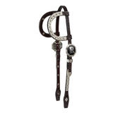New!Billy Royal® Custom Initial Buckle Two-Ear Silver Show Headstall