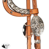 New! Billy Royal® Double Diamond Two Ear Silver Show Headstall II - Full Size